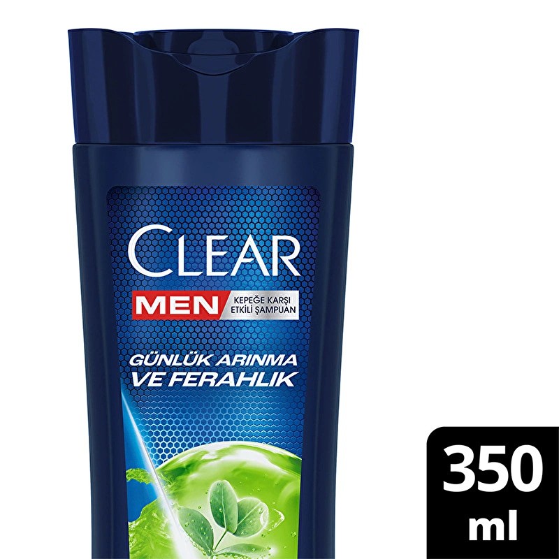Clear Men Kepeğe Karşı Etkili Şampuan Günlük Arınma ve Ferahlık Sedir Ağacı ve Okaliptus Özleri 350 ml