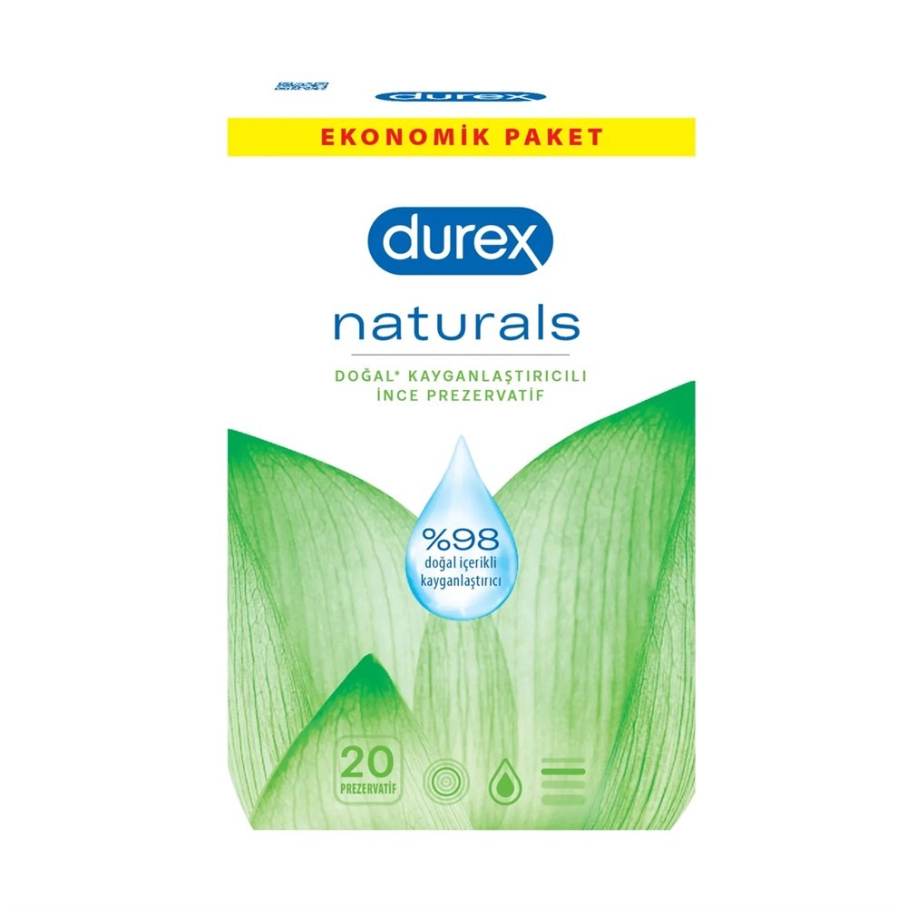 Durex Prezervatif Naturals Doğal Kayganlaştırıcılı İnce Zevk 6lı