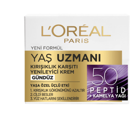 Loreal Paris Yaş Uzmanı 50+ Kırışıklık Karşıtı Yenileyici Gündüz Kremi 50 ml