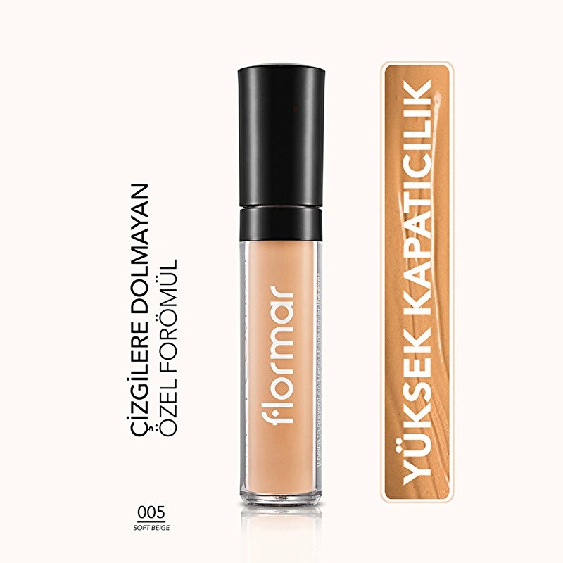 Flormar Perfect Coverage Hafif Yapılı Kapatıcı 005 Soft Beige: Sıcak Alt Ton
