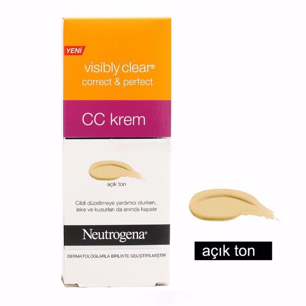 Neutrogena Cc Krem - Visibly Clear Correct & Perfect Açık Ton 50 ml