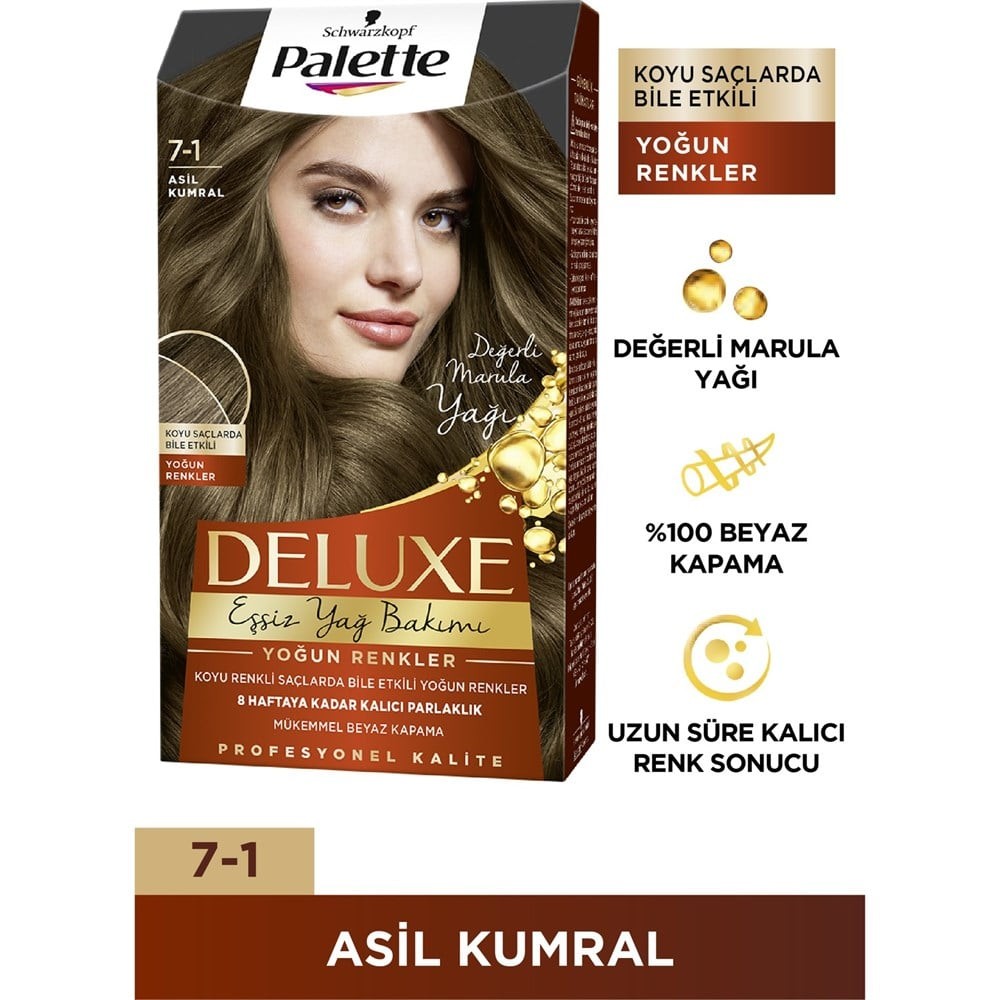 Palette Kit Saç Boyası 7.1 Küllü Kumral