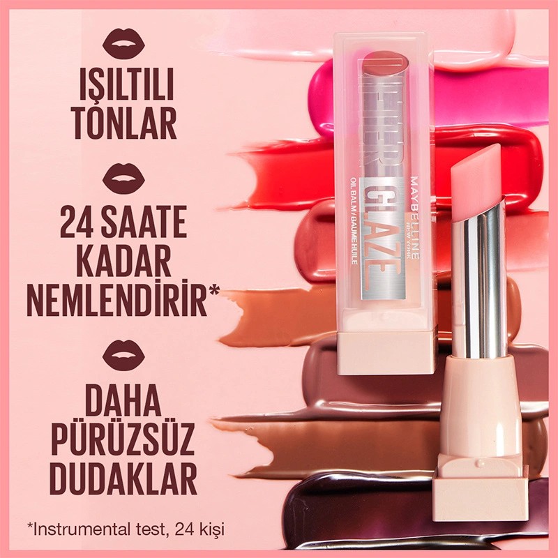 Maybelline New York Lifter Glaze Shea Yağı ve Hyalüronik Asit İçeren Renkli Dudak Balmı 04 Cherry Swirl