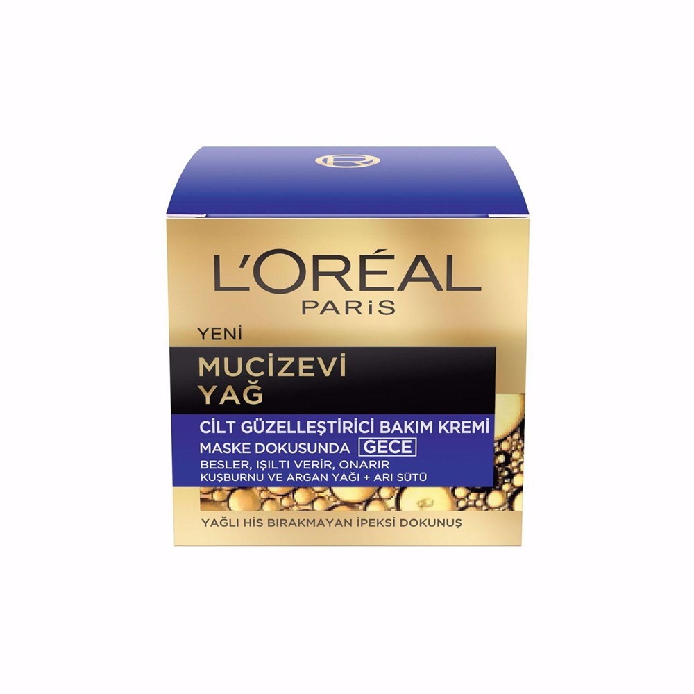 Loreal Paris Mucizevi Yağ Cilt Güzelleştirici Gece Bakım Kremi