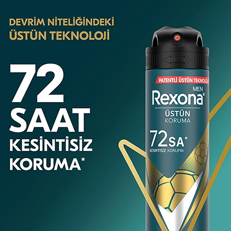 Rexona Men Erkek Sprey Deodorant Champions 72 Saat Kesintisiz Koruma 150 ml