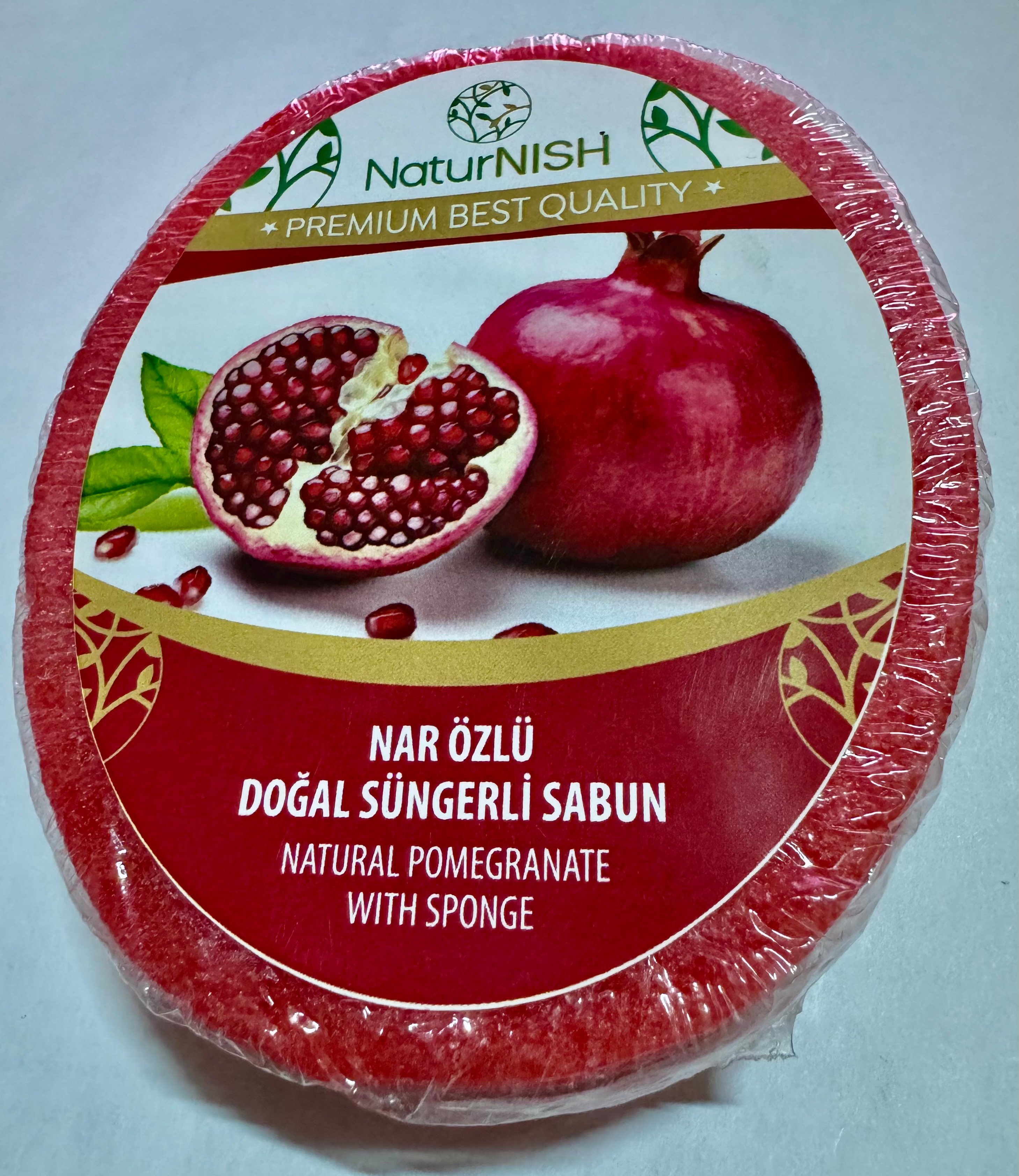 Naturnısh  Sabun 135 gr Nar Özlü Süngerli