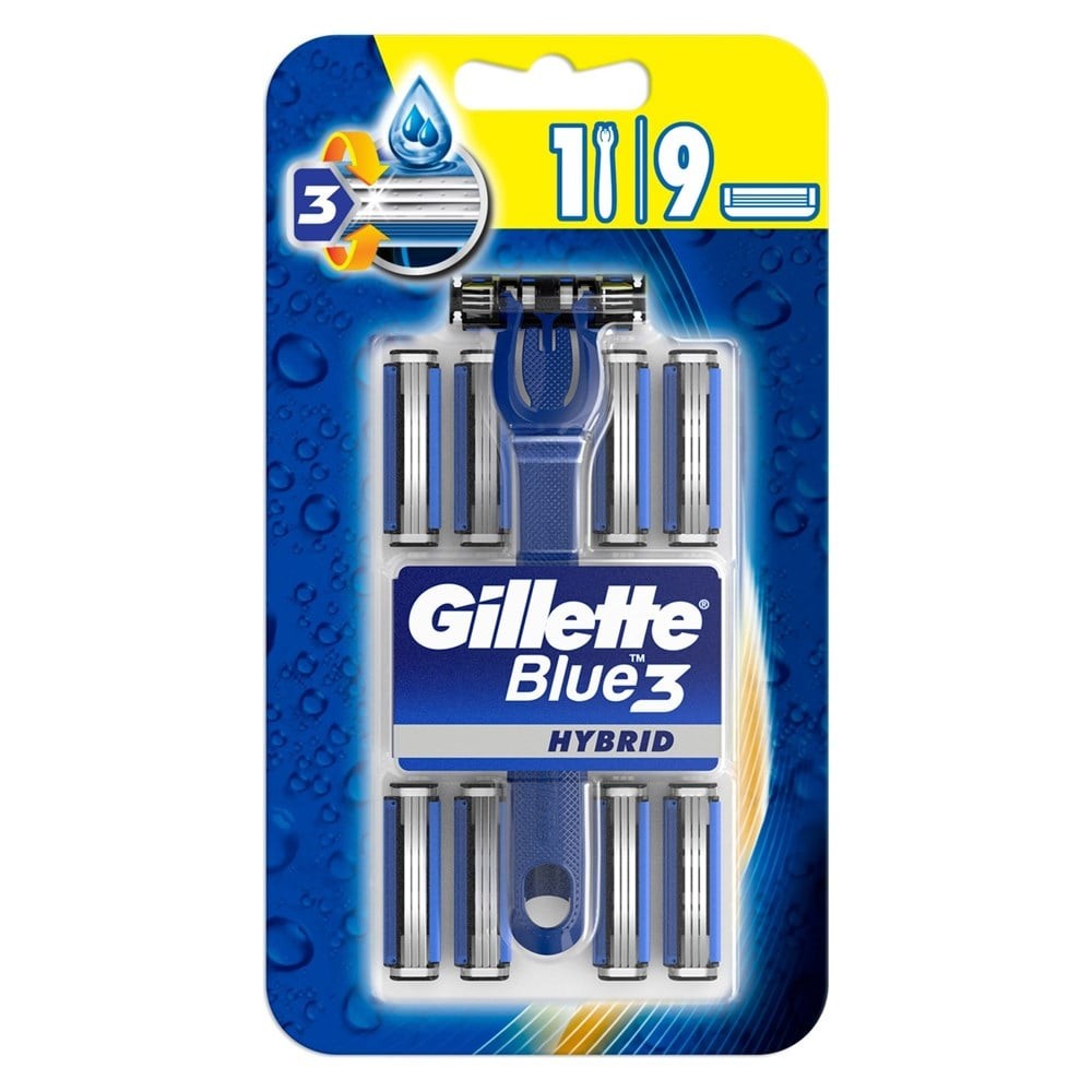 Gillette Blue3 Hybrid Tıraş Makinesi + 9 Yedek Bıçak