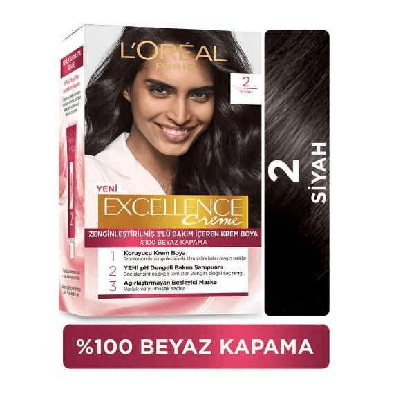 Loreal Paris Excellence Creme Saç Boyası 2 Siyah