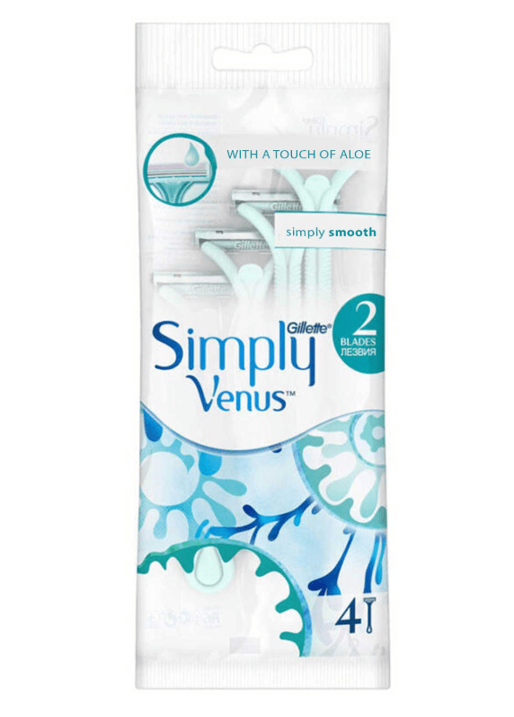 Gilette Simply Venüs2 Kullan At Kadın Traş Bıçağı 4lü