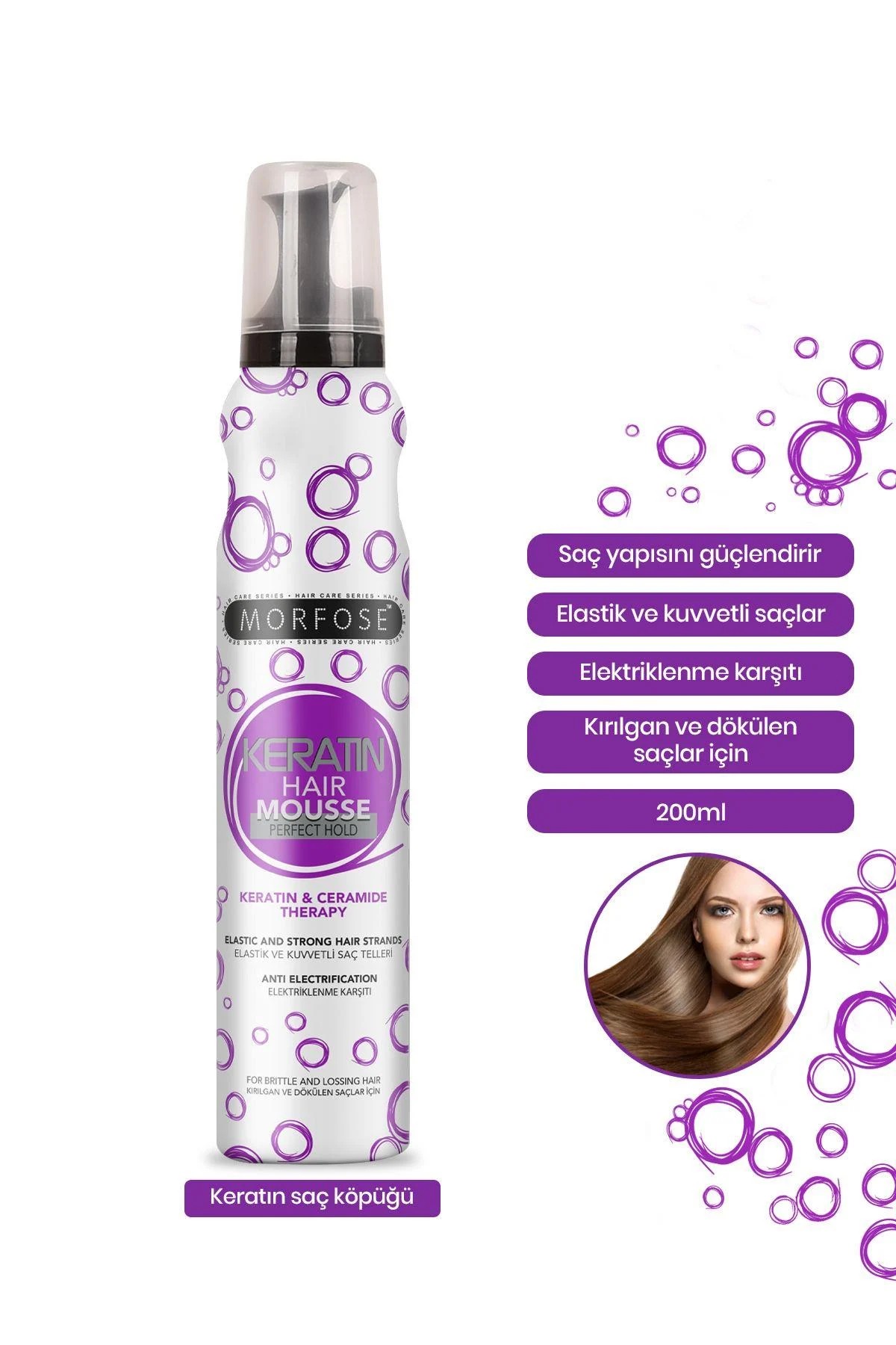 Morfose Saç Köpüğü Keratin Özlü 200 ml