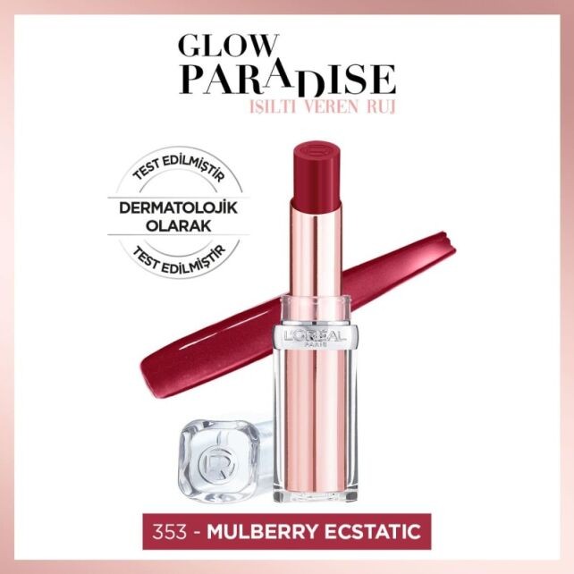 Loreal Paris Glow Paradise Balm in Lipstick Işıltı Veren Ruj 353 Mulberry Ecstatic