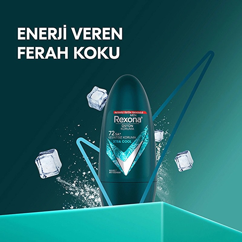 Rexona Üstün Koruma Erkek Roll On Deodorant Xtra Cool 72 Saat Kesintisiz Koruma 50 ml