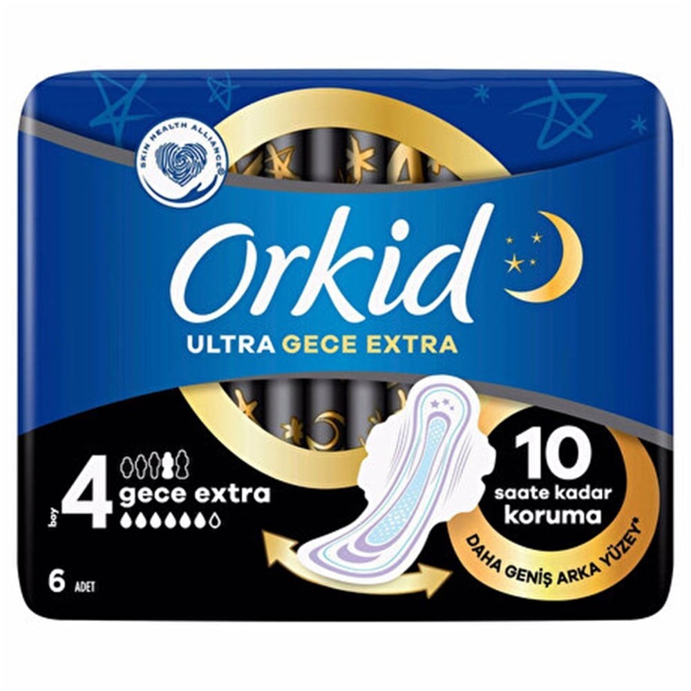 Orkid Hijyenik Ped Ultra Gece Extra 7*24 6lı