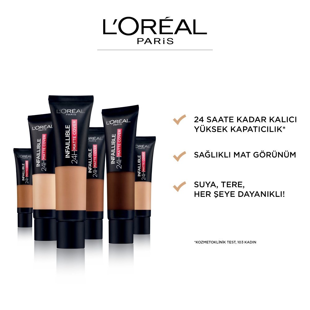 Loreal Paris Infaillible 24H Matte Cover Yüksek Kapatıcı Fondöten 175 Sable/Sand