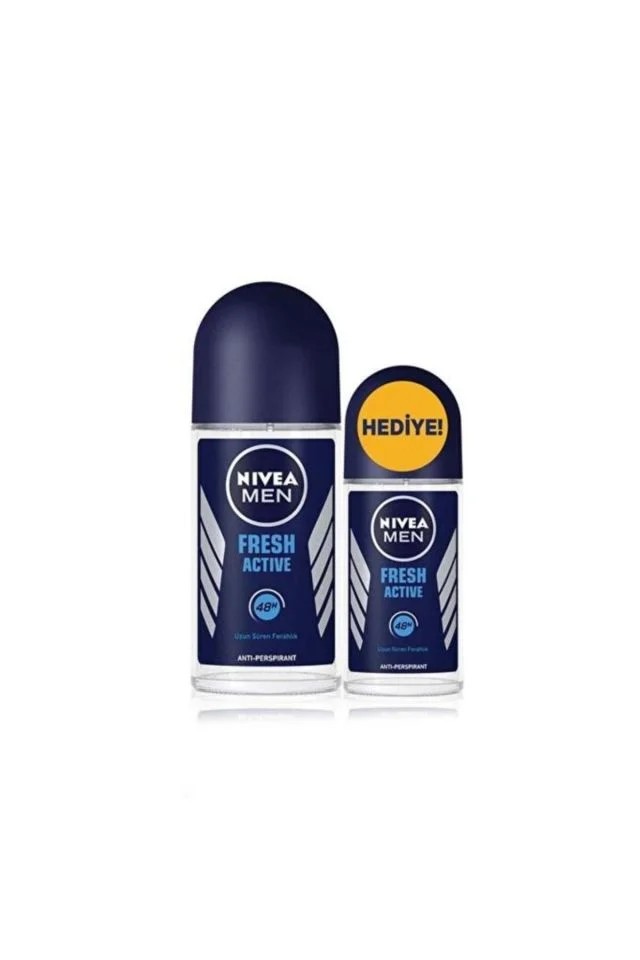 Nivea Men Fresh Active Roll-On 50+25 ml 2li  hediyeli