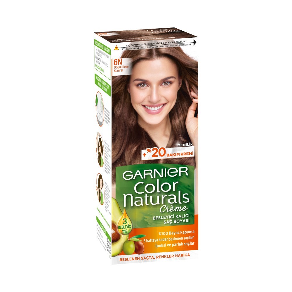 Garnier Color Naturals Krem Saç Boyası Nudes 6N Doğal Koyu Kumral