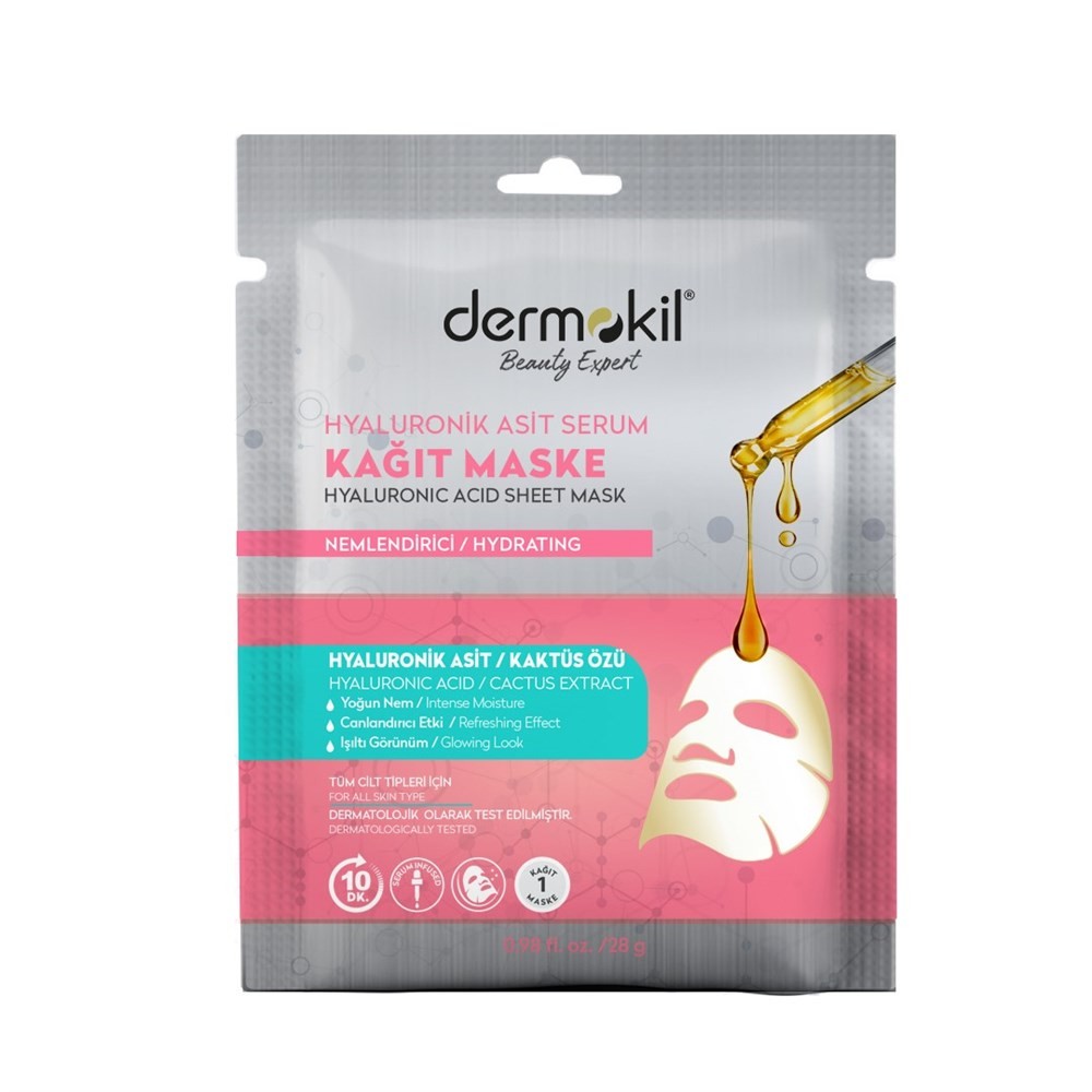 Dermokil Kağıt Maske Hyaluronik Asit Serum Bakımı 28 gr