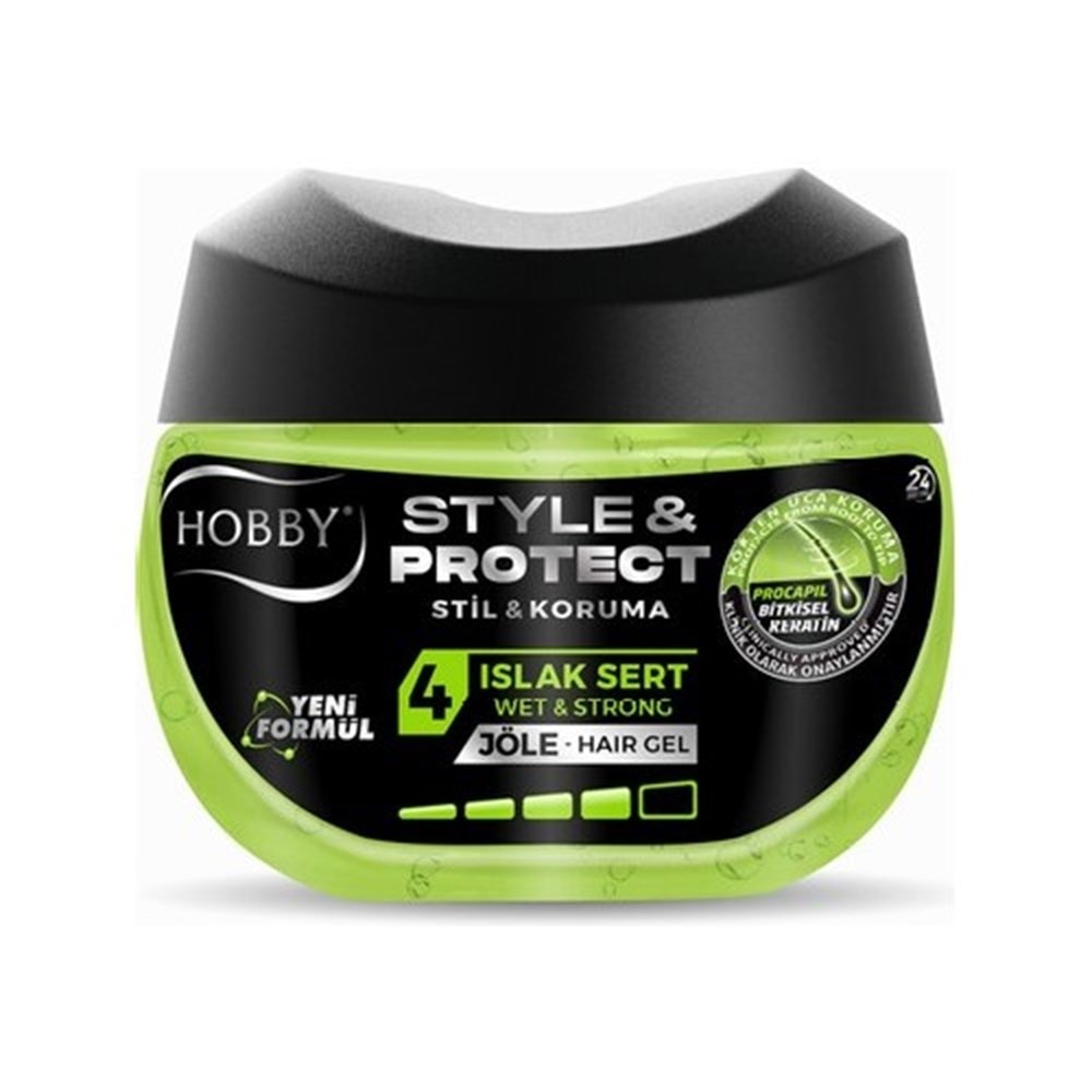 Hobby Jöle Islak Sert Etki Style &amp; Protect Carbon 360° Koruma4 400 ml
