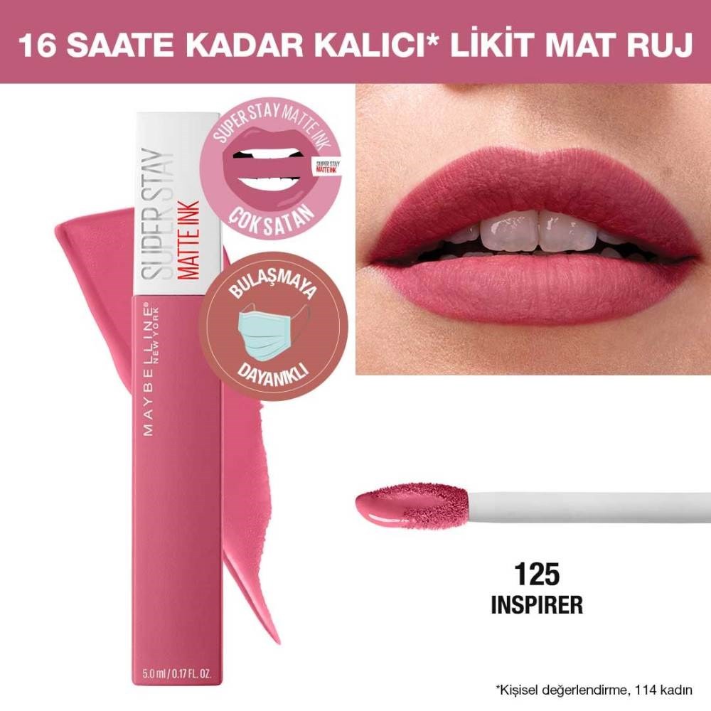 Maybelline New York Likit Mat Ruj SuperStay Matte Ink City Edition Lipstick 125 İnspirer