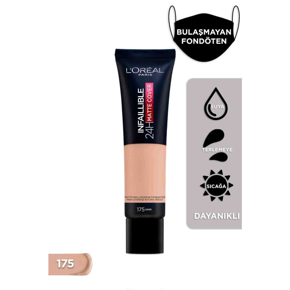 Loreal Paris Infaillible 24H Matte Cover Yüksek Kapatıcı Fondöten 175 Sable/Sand