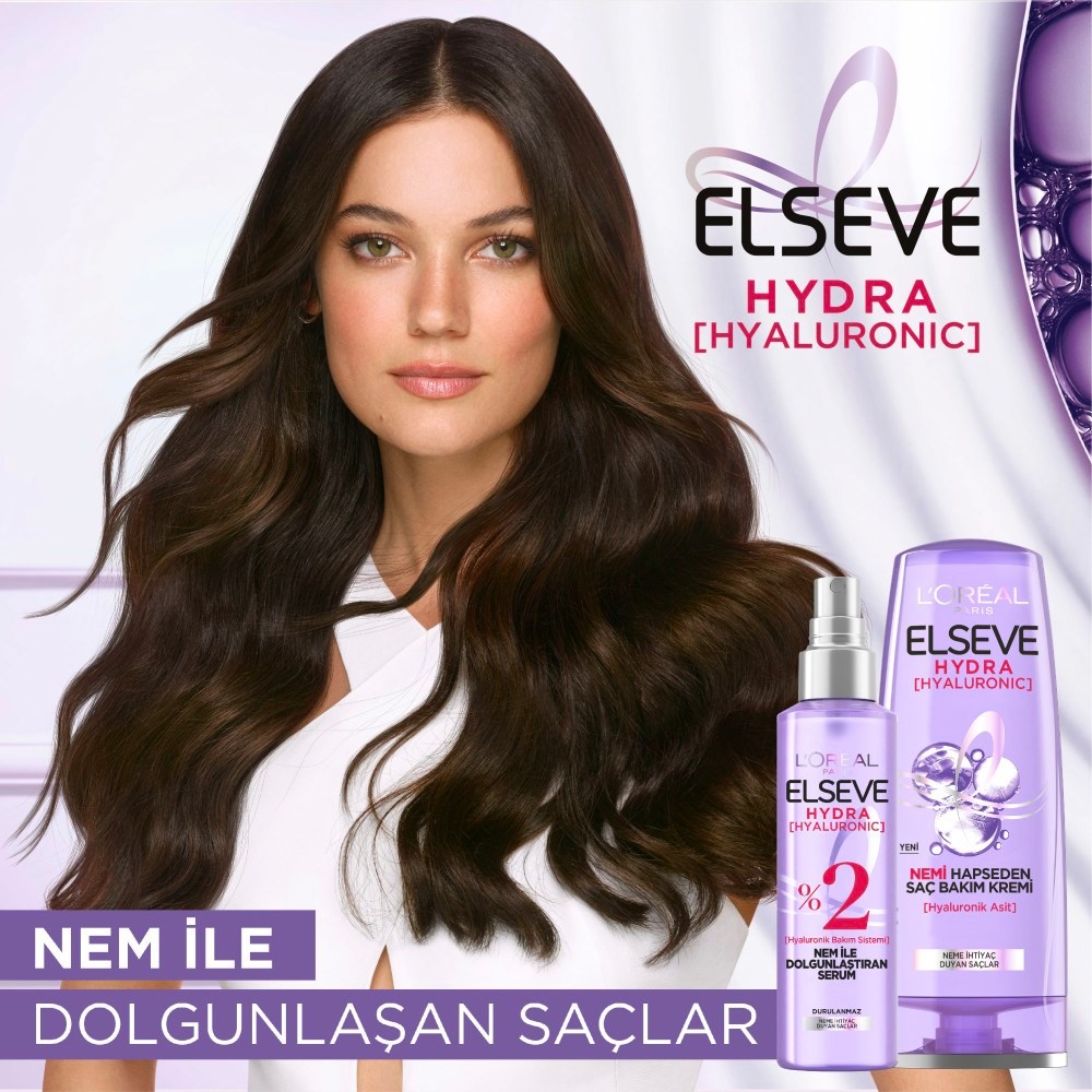 Loreal Paris Elseve Hydra Hyaluronic Nemi Hapseden Saç Bakım Kremi 390 ml