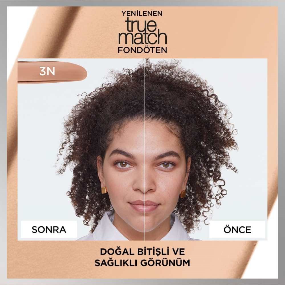 Loreal Paris Fondöten - True Match Foundation 3N Creamy Beige