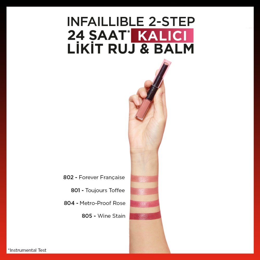 Loreal Paris Ruj Infaillable 802 Forever Francai