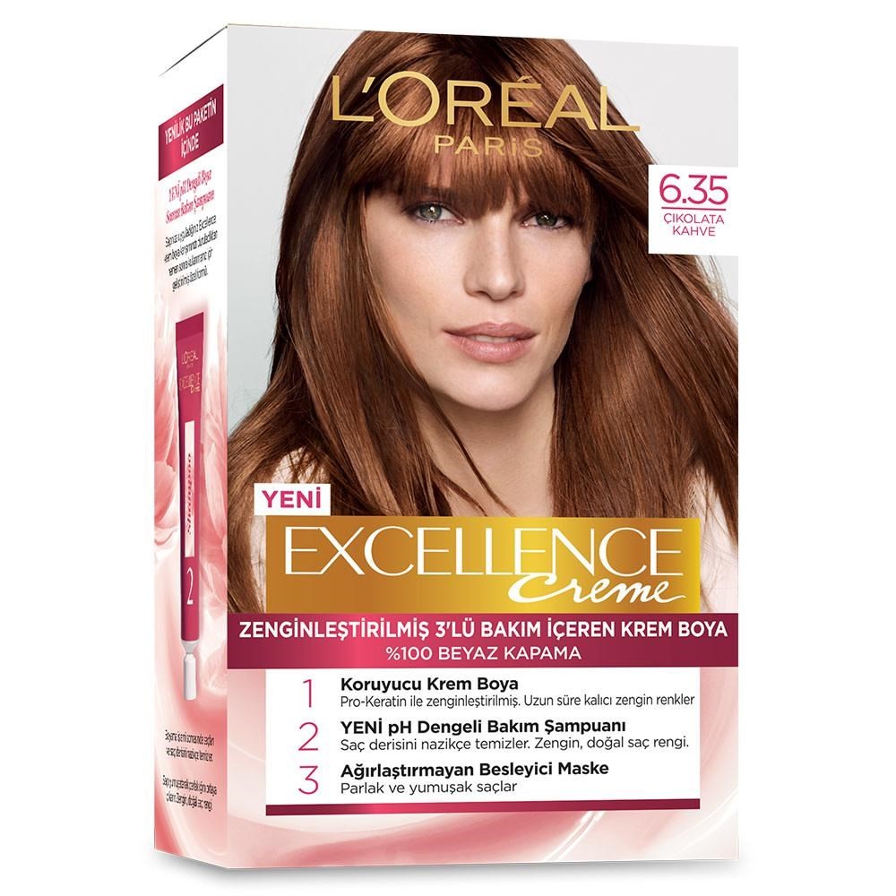 Loreal Paris Excellence Saç Boyası 6.35 Çikolata Kahve