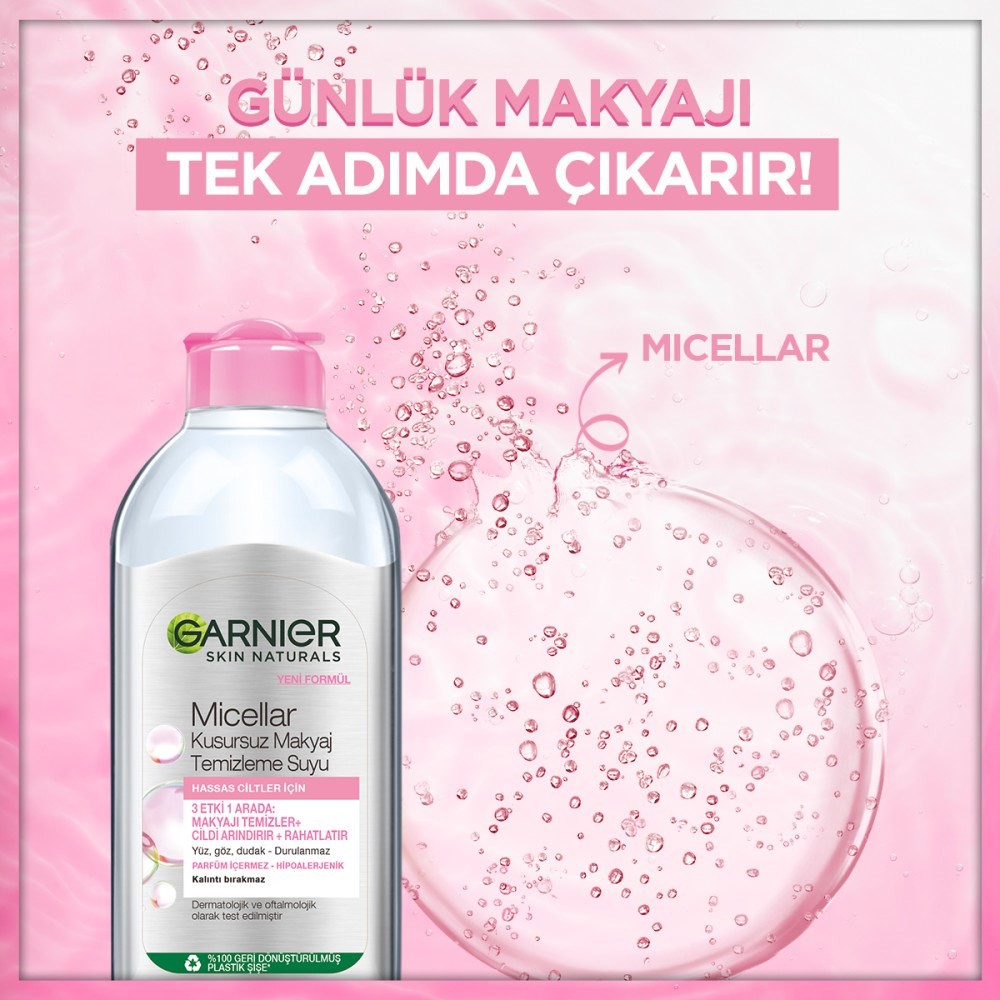 Garnier Micellar Kusursuz Makyaj Temizleme Suyu 400 Ml