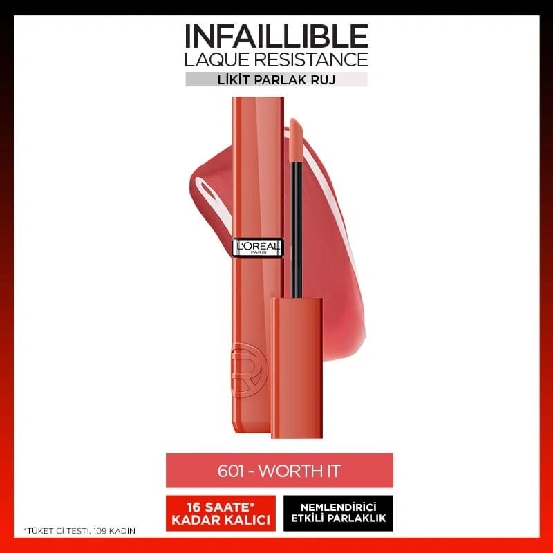 Loreal Paris Infaillible Laque Resistance Likit Parlak Ruj 601 Worth It