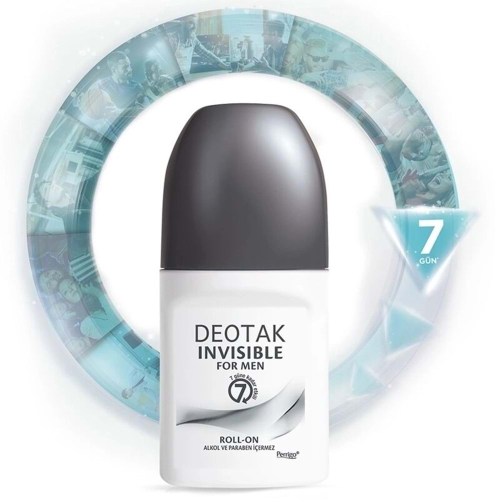 Deotak Erkek Roll On Deodorant Invisible For Men 35 ml