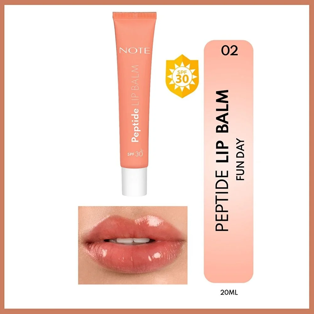 Note Peptide Renkli Lip Balm SPF 30 Nemlendirici ve Parlatıcı 02 Fun Day Turuncu