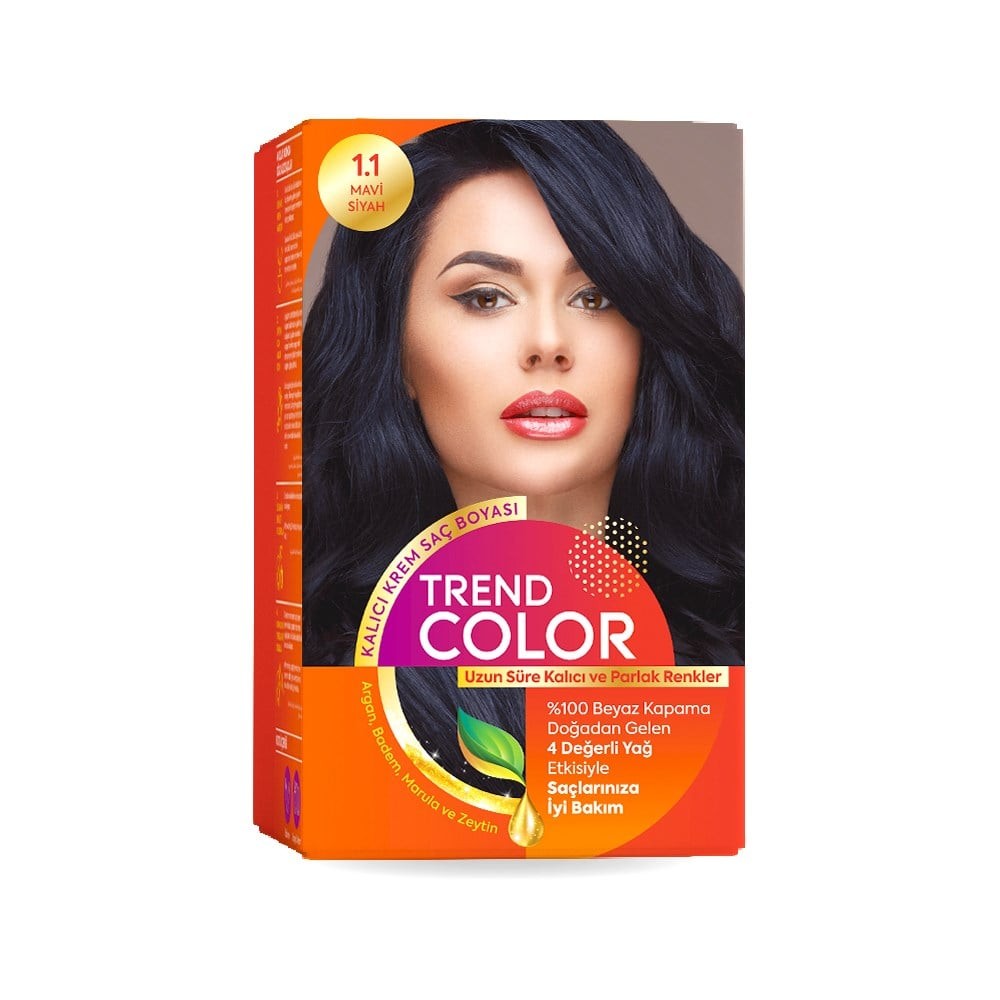 Trend Color Kit Saç Boyası 1.1 Mavi Siyah 50 ml