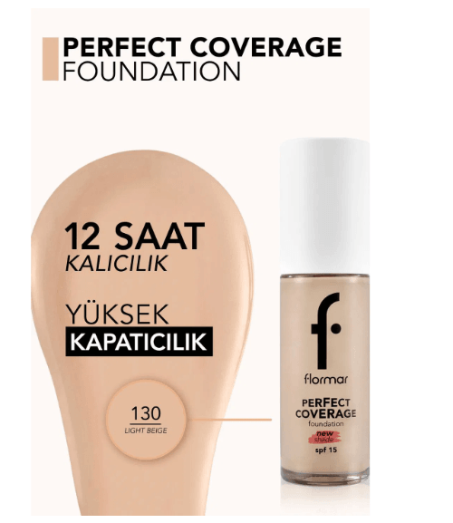 Flormar Fondöten - Perfect Coverage Foundation No: 121 Golden Neutral