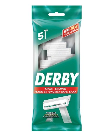 Derby Tek Tıraş Bıçağı 5'li Poşet