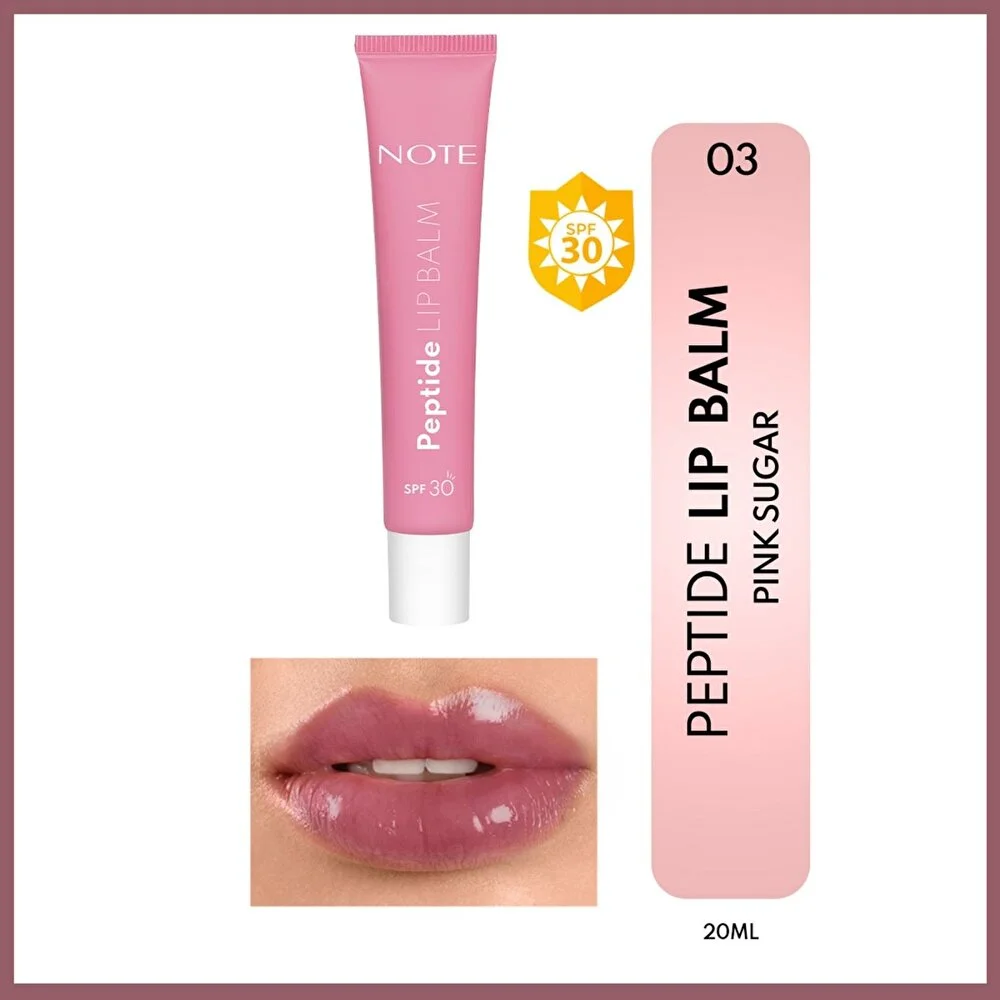 Note Peptide Renkli Lip Balm SPF 30 Nemlendirici ve Parlatıcı 03 Pink Sugar Pembe