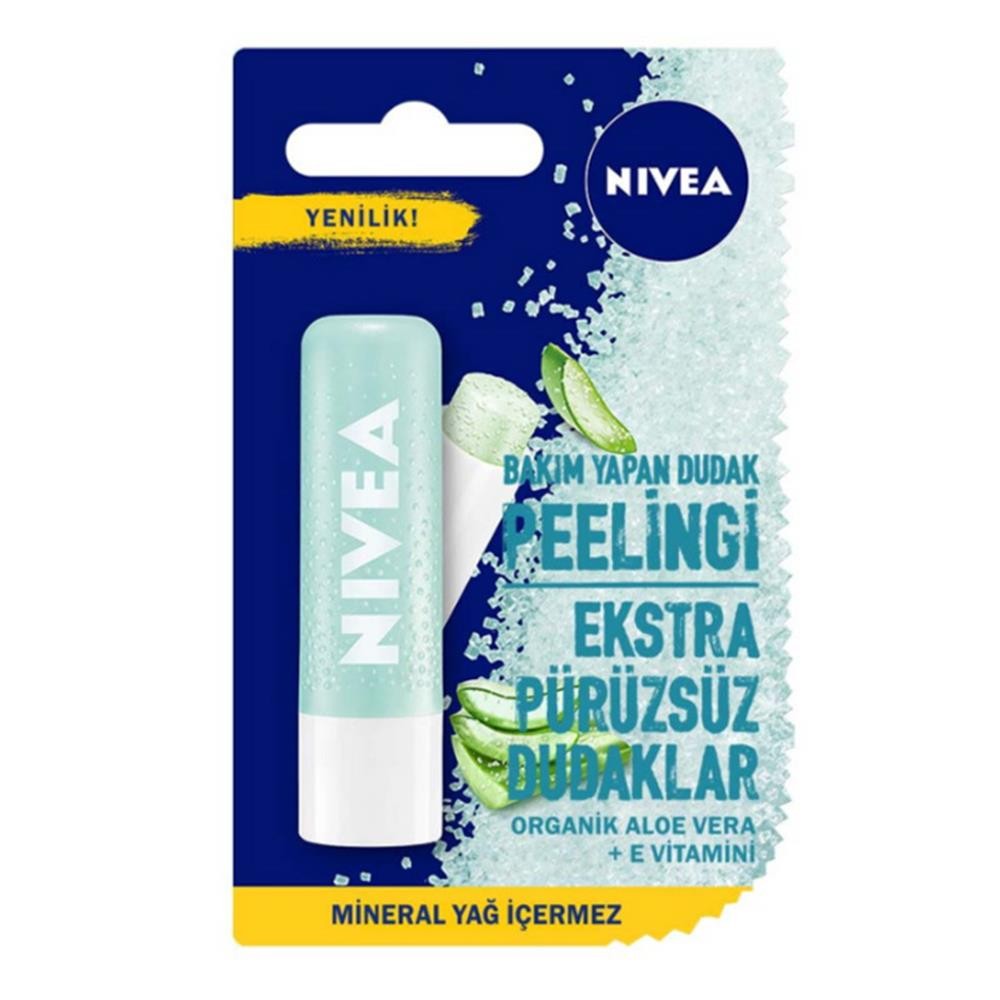 Nivea Aloe Vera Özlü Dudak Bakım Peelingi 4,8gr