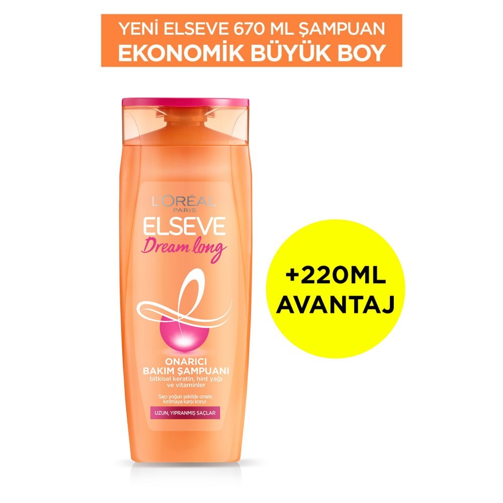 Loreal Elseve Şampuan Dream Long Onarıcı Bakım Etkisi 670 ml