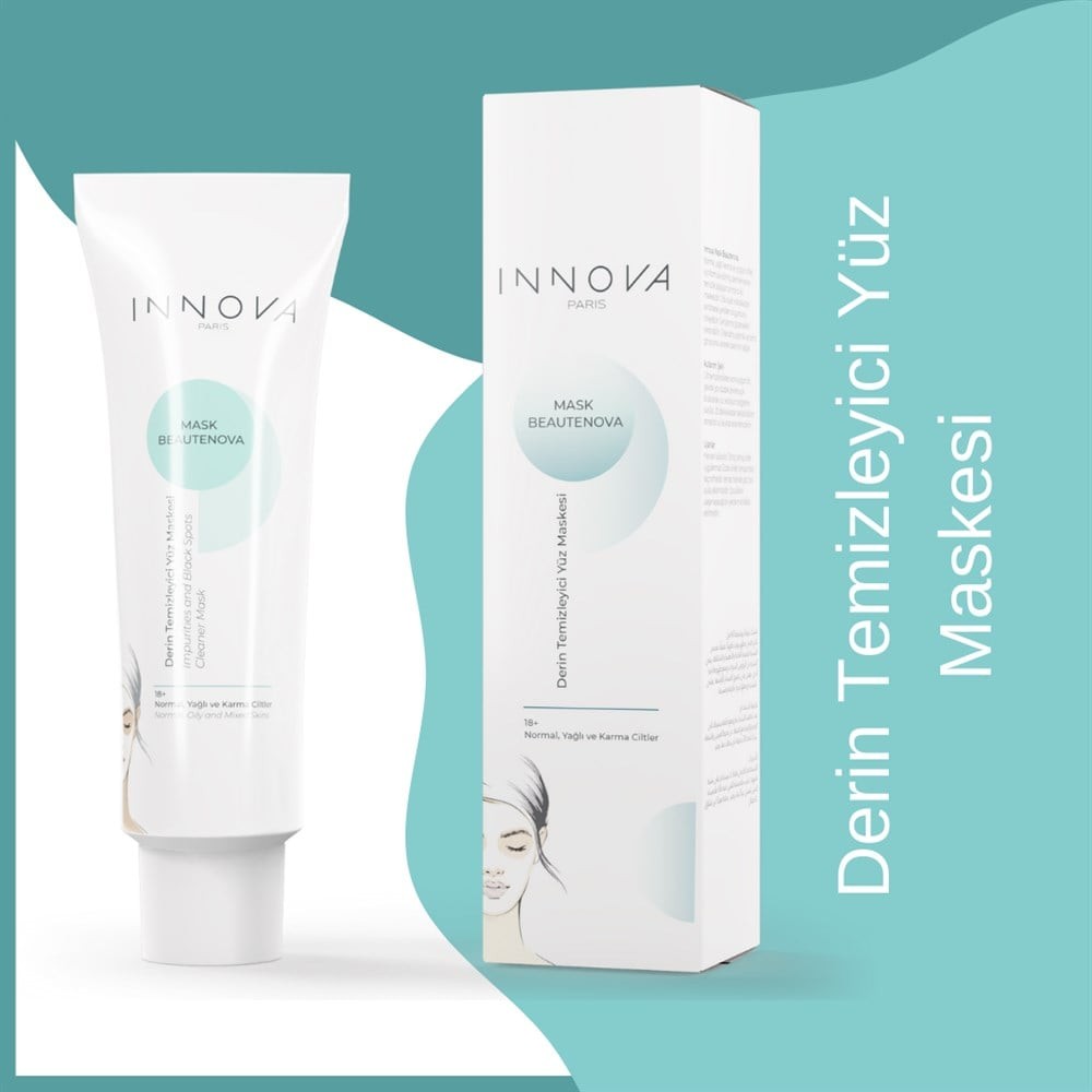 Innova Arındırıcı Yüz Maskesi - Mask Beautenova Siyah Nokta Giderici Etki 60 ml