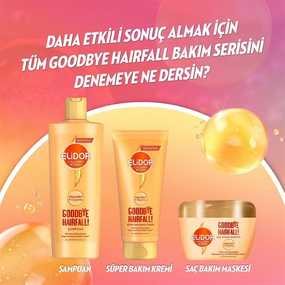 Elidor Goodbye Hairfall Sülfatsız Şampuan Dökülme Karşıtı Etki 350 ml