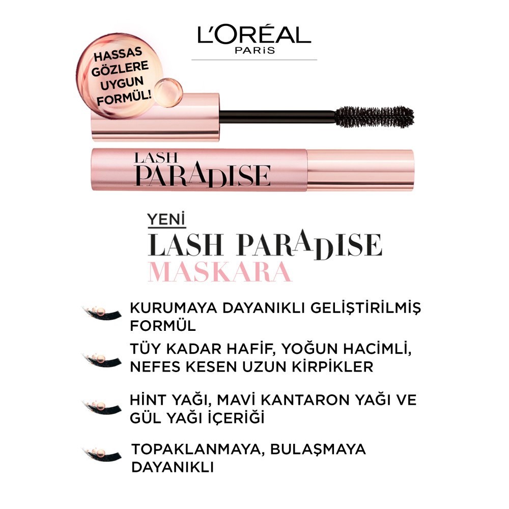 Loreal Paris Lash Paradise Siyah Maskara