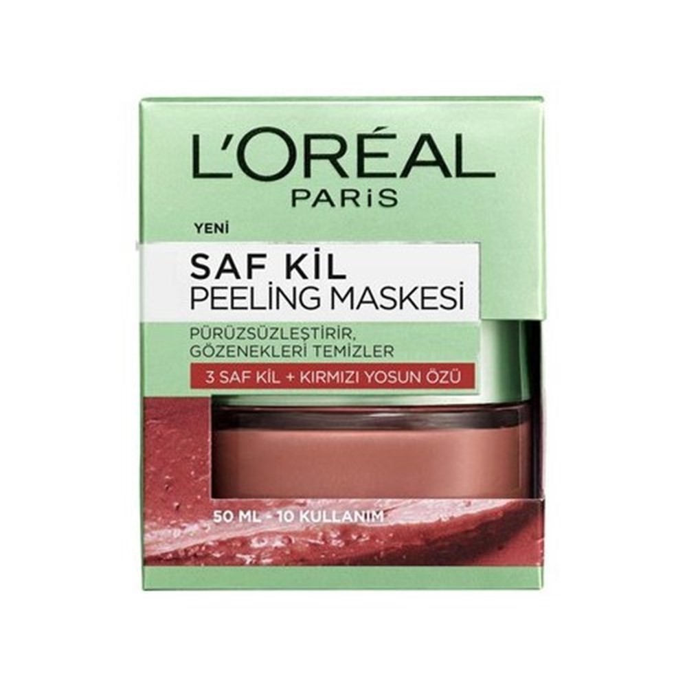 Loreal Paris Dermo Play Saf Kil Peeling Maskesi Kırmızı Yosun Özlü 50 ml