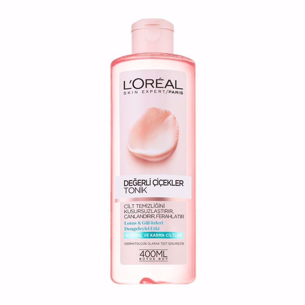 Loreal Paris Değerli Çiçekler Normal ve Karma Cilt Temizleyici Tonik 400 ml