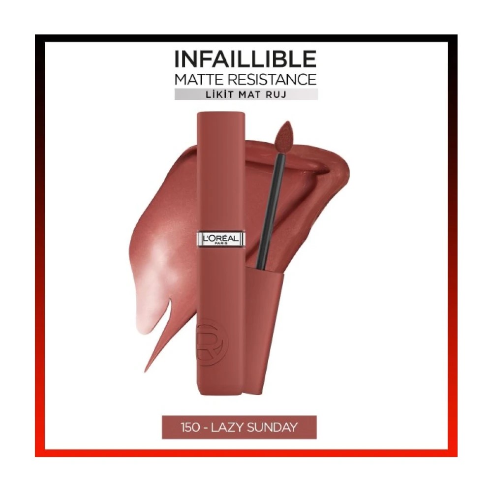 Loreal Paris Infaillible Matte Resistance Likit Mat Ruj 150 Lazy Sunday