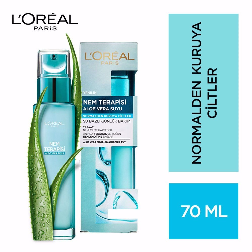 Loreal Paris Nem Terapisi Aloe Vera Özlü Su Bazlı Günlük Bakım 70 ml