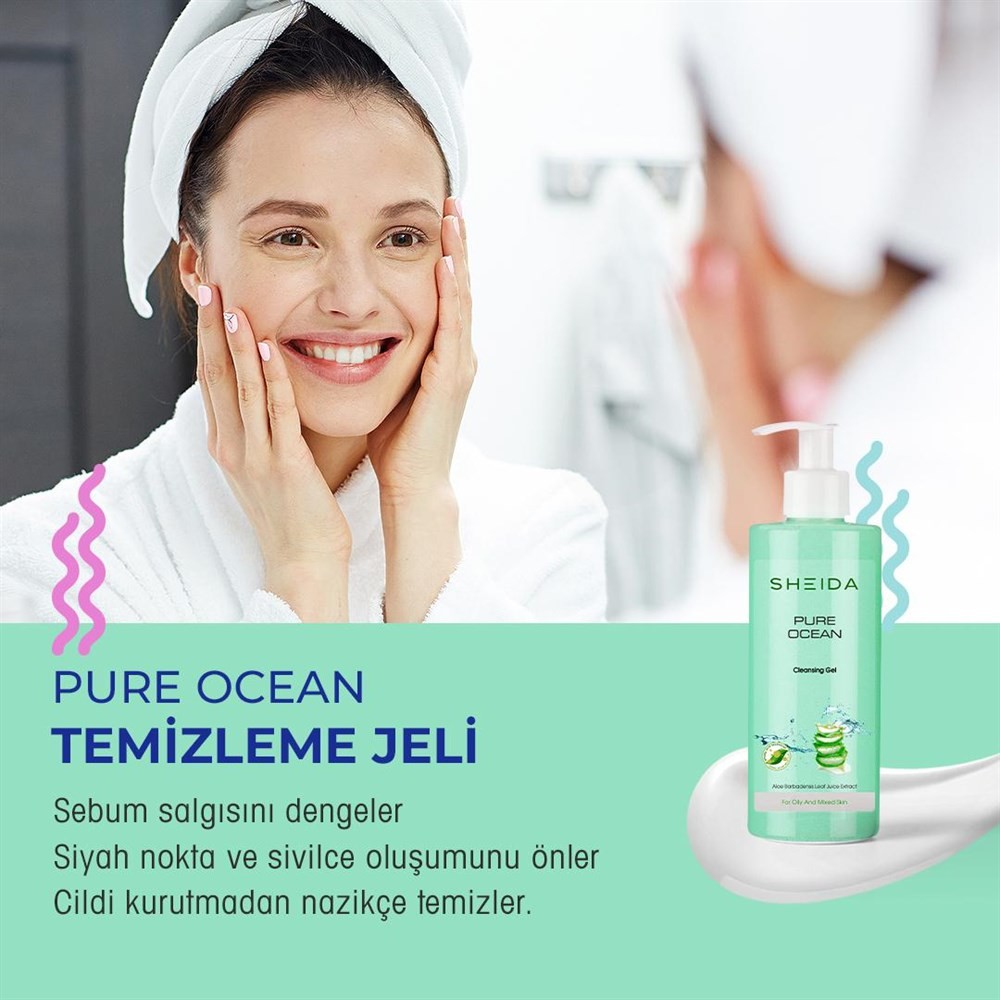 Sheida Pure Ocean Temizleme Jeli - Cleansing Gel Karma ve Yağlı Ciltler İçin 250 ml