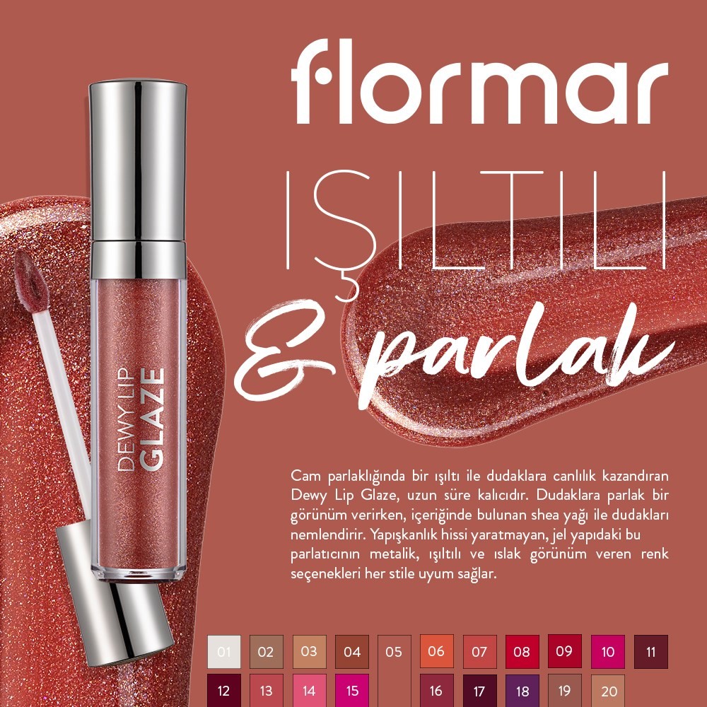 Flormar Dudak Parlatıcısı Dewy Lip Glaze 005 Bronze Statue