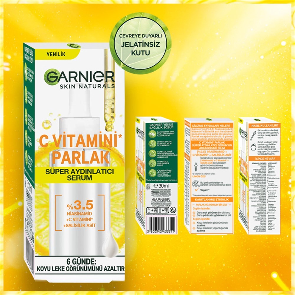 Garnier Skin Naturals C Vitamini Parlak Süper Aydınlatıcı Serum 30 ml