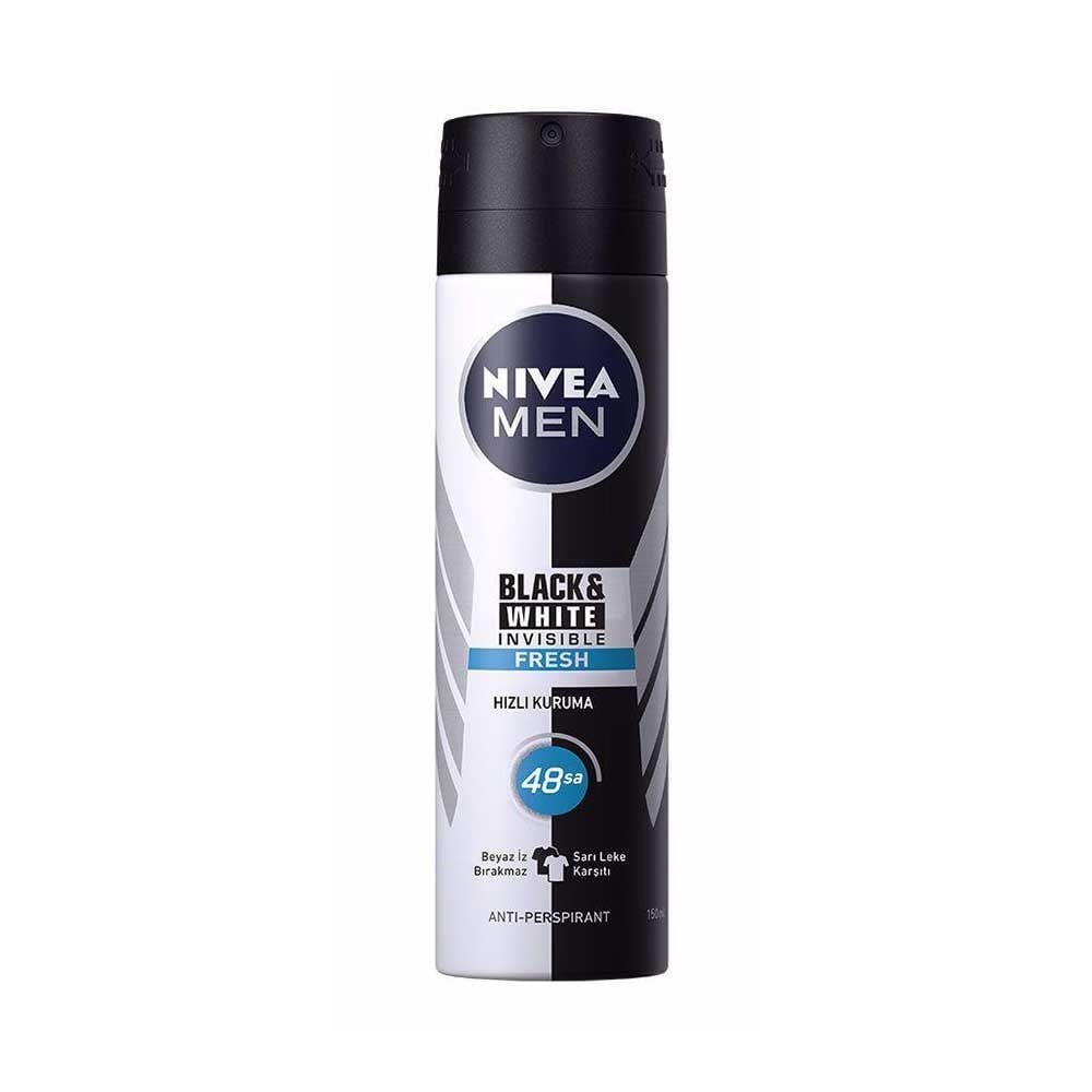 Nivea Men Invisible Black &amp; White Fresh - Erkek Sprey Deodorant 150 ml