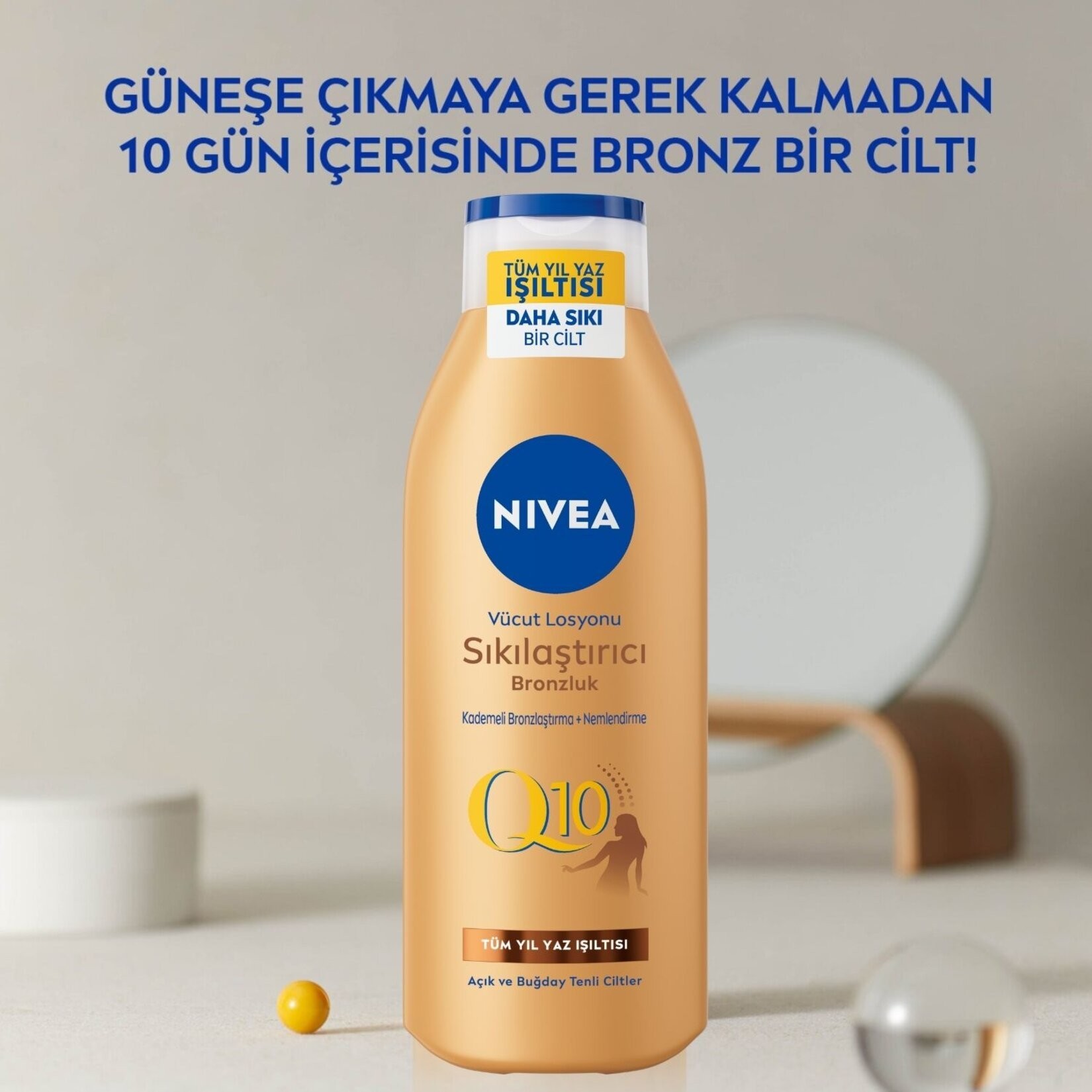 NIVEA Q10 Sıkılaştırıcı ve Bronzluk Vücut Losyonu 200ml